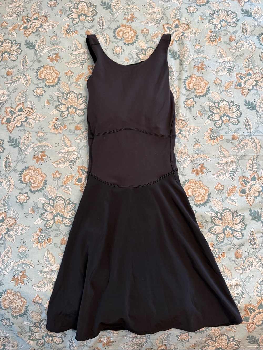 lululemon athletica Black Sleeveless Body Suit Tennis Dress